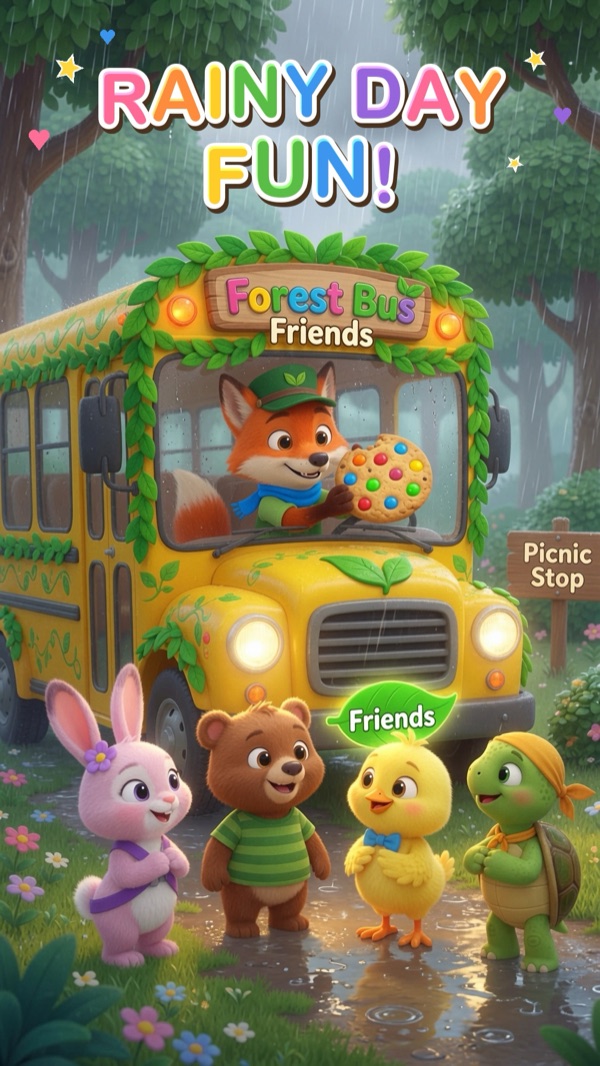 Rainy Day on the Forest Bus! 🌧️ episode cover